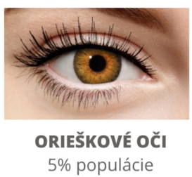 Farba očí - orieškové oči